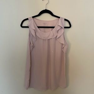 LOFT Outlet Light Purple Ruffle Tank